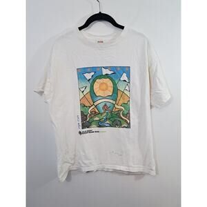 Vintage Old Kent River Bank Run 2000 Tee 25K Size Large White Graphic Tee